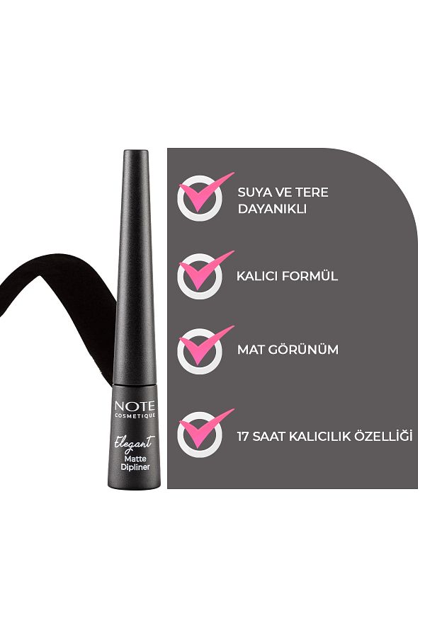 Elegant Matte Dipliner Waterproof Siyah 01_1