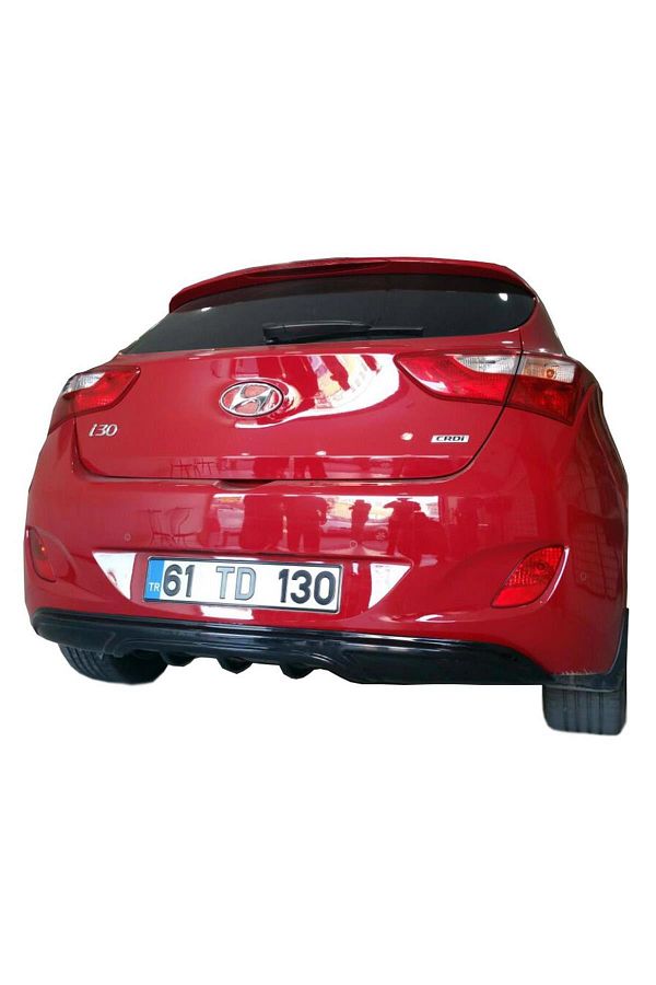 Hyundai İ30 (2011-2016) Uyumlu Arka Tampon Eki - Difüzör (Plastik)