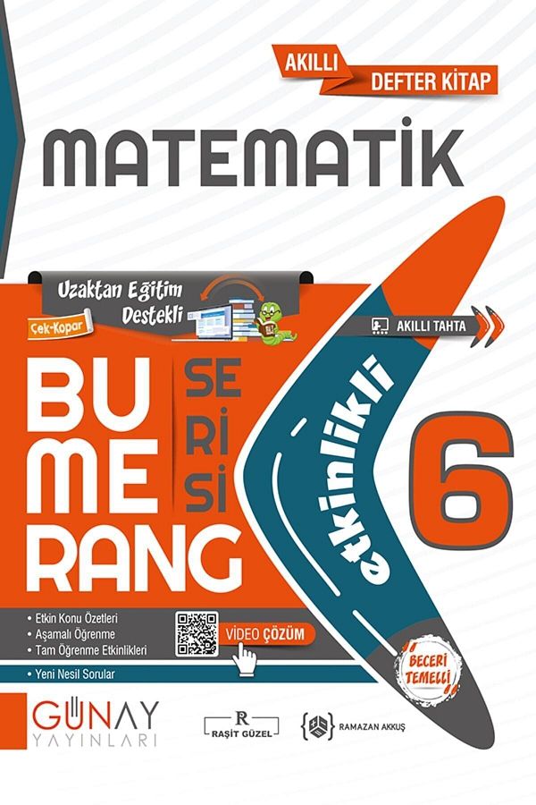 Günay Yayınları 6. Sınıf Matematik Bumerang Etkinlikli Defter