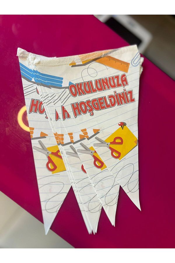 Okulunuza Hoşgeldiniz Yazılı Flama