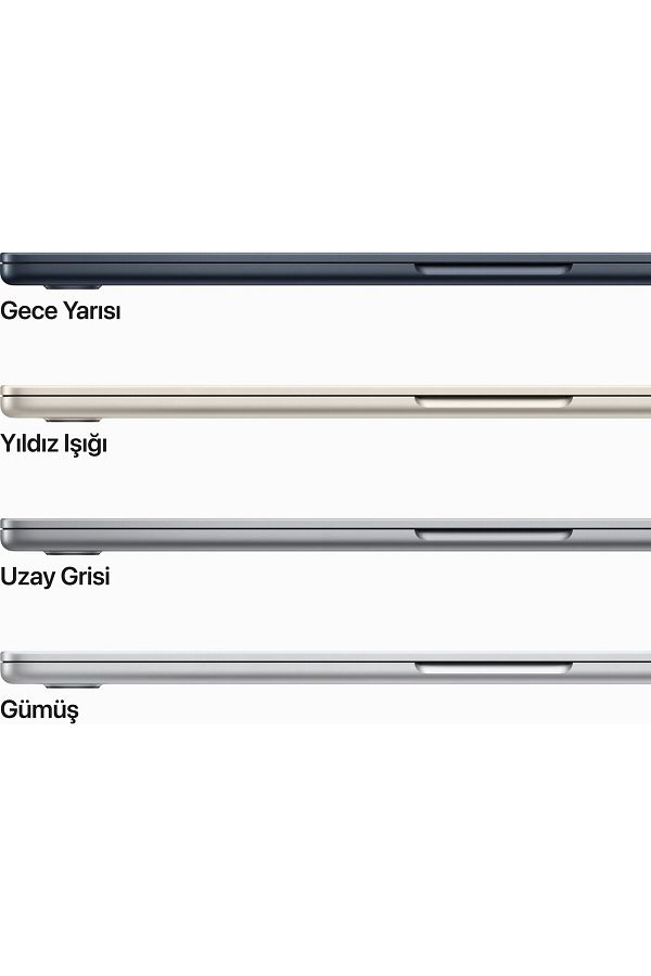Apple MacBook Air M2 8C CPU 10C GPU 16 GB 512 GB SSD 15.3" Gece Yarısı - Görsel 6