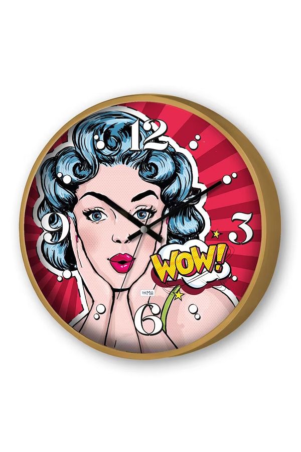 Popart Duvar Saati Kırmızı 30 Cm
