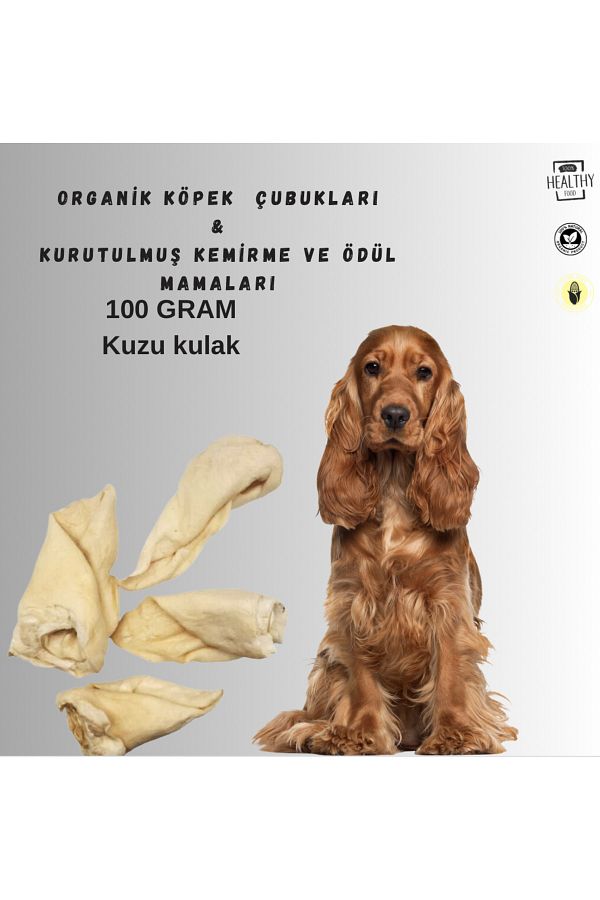 Köpek Çiğneme Ödülü Kurutulmuş Kuzu Kulak