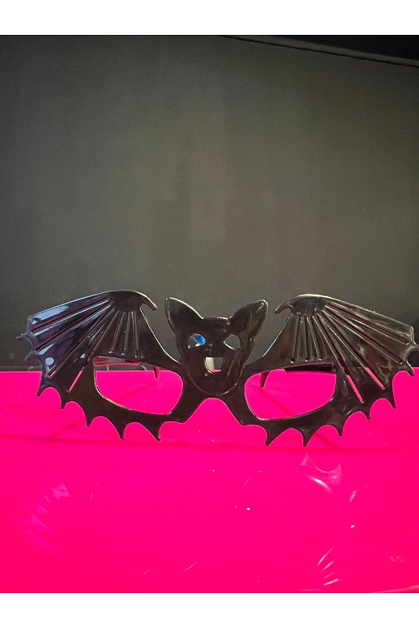 Halloween Yarasa Model Plastik Parti Gözlüğü Camsız Cadılar Bayramı Gözlüğü