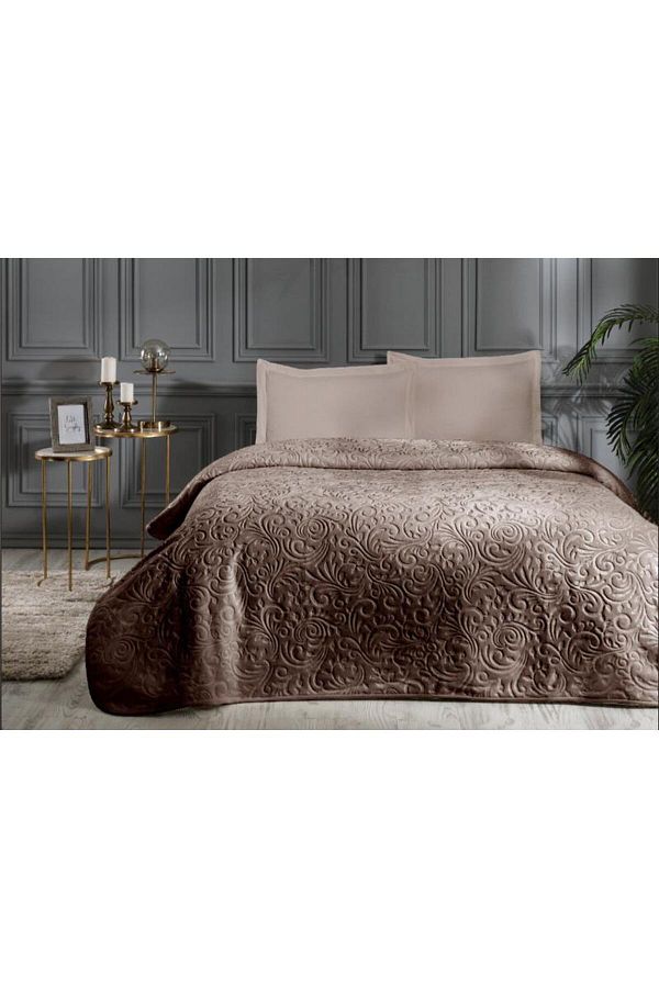 Çift Kişilik Battaniye Trendy Light Brown