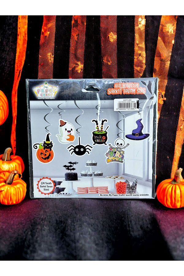 Halloween ASMA SÜS 6' LI Tavan Sarkıt Süs Cadılar Bayramı Asma Dekor Süs