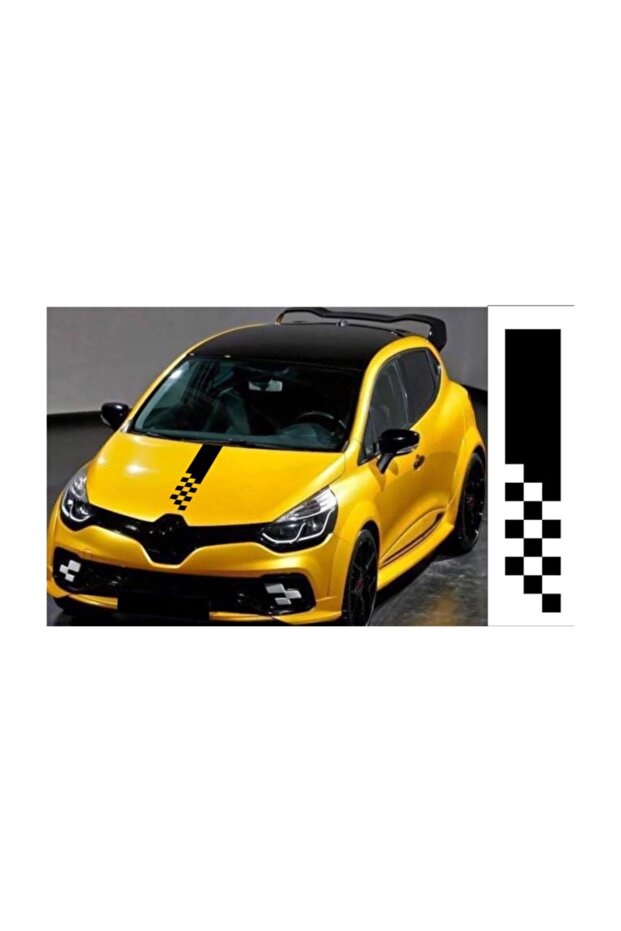 Car Hood Checkered Bonding Sport Sticker For Front Hood
