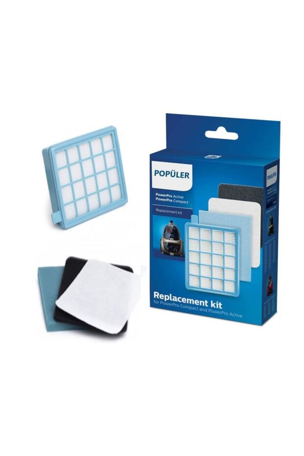 Powerpro Active Fc 8634/01 Hepa Filter Set Compatible