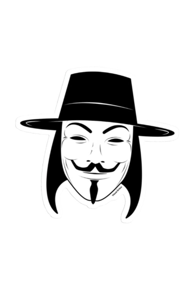 ملصق V For Vendetta مقاس 14x14 سم - 00164