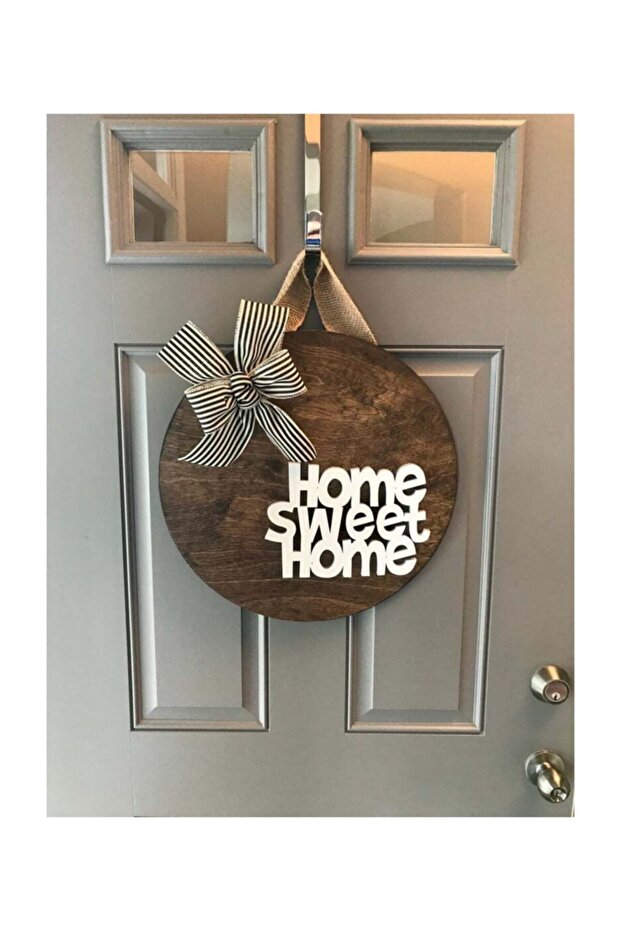 Kapı Süsü Home Sweet Home Çelenk