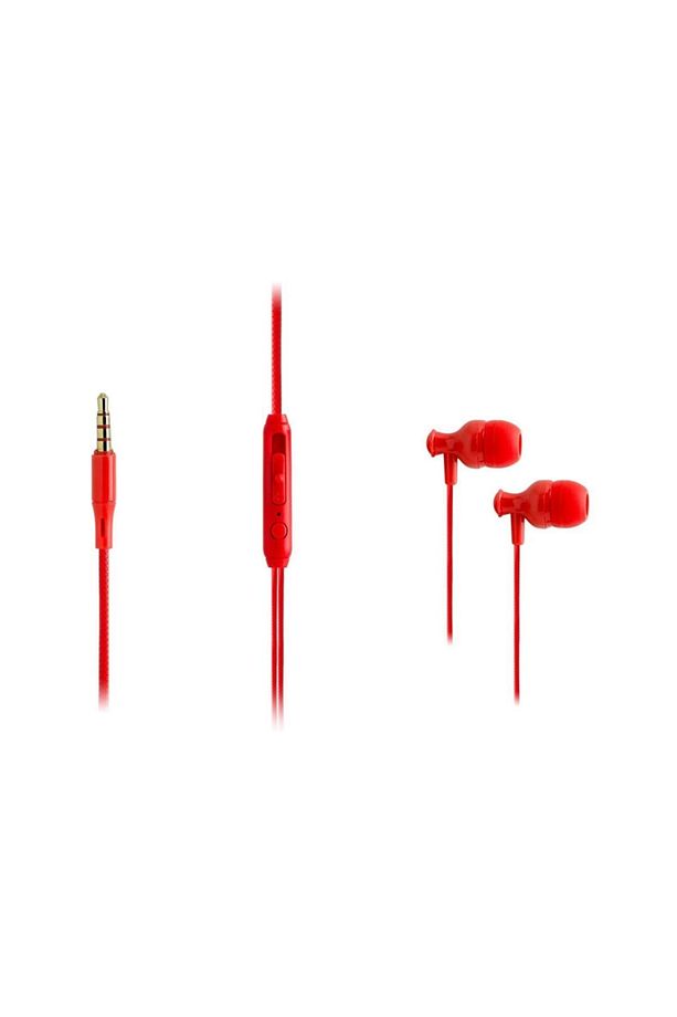 Spring Stereo Kablolu Mikrofonlu Kulaklık 120 Cm Kırmızı - 1