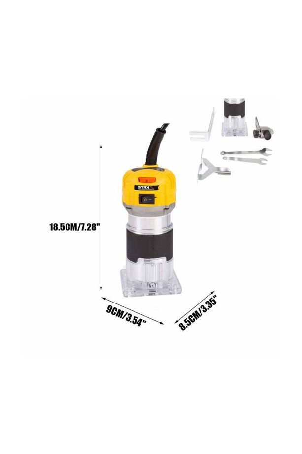Staxx Pro Devir Ayarlı 1200w Formika Traşlama Freze Makinesi 6mm Pens 2 Yıl Garantili - 4