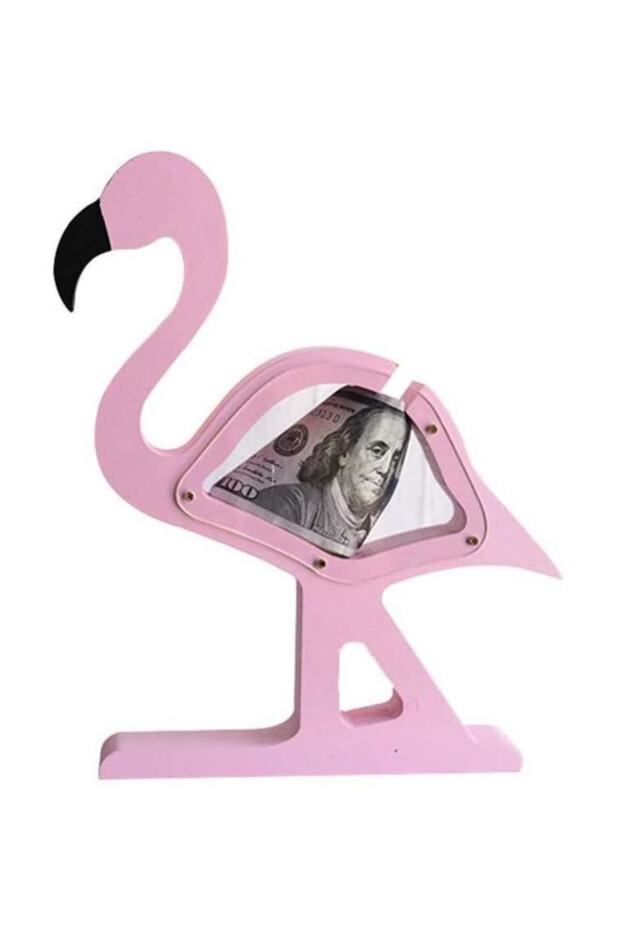 Wooden Flamingo Piggy Bank