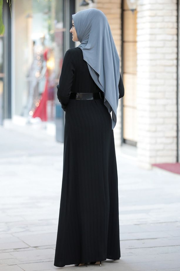 Damla Elbise - Siyah - 3