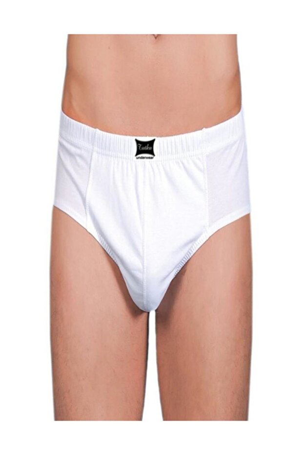 Pack of 12 Cotton Combed Men's Kom Slip Underpants White