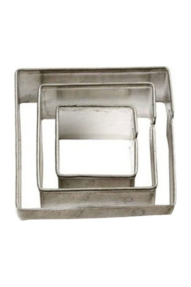 Cake Cookie and Pastry Mold Metal Square Set of 3 021