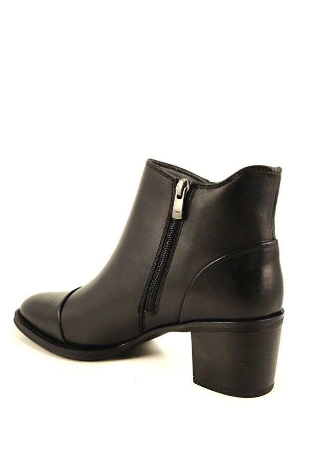 21856 Zero Kadın Siyah Deri Bot Siyah - 3