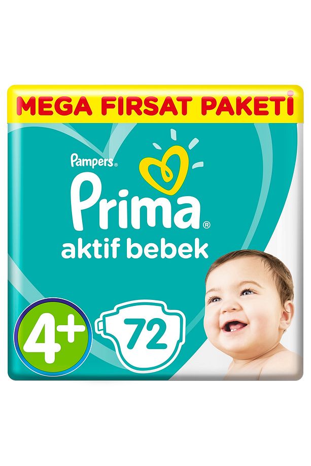 Bebek Bezi Aktif Bebek 4 Beden 72 Adet Maxi Plus Süper Fırsat Paketi - 1