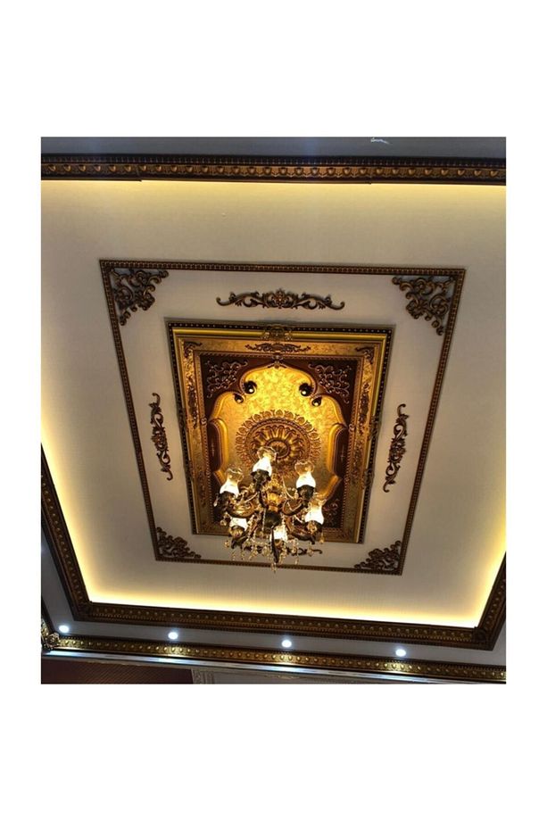 Decogold 90*120 Cm Kahve Eskitme Saray Tavan Göbek - 1