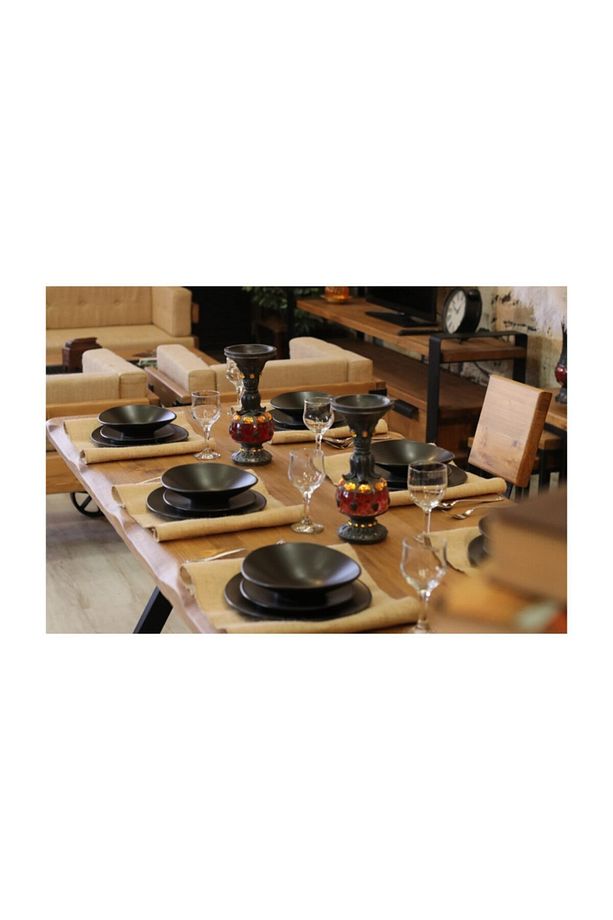 Ntconcept Masif Ağaç Yemek Masası - 85cm-200cm Masa - 3