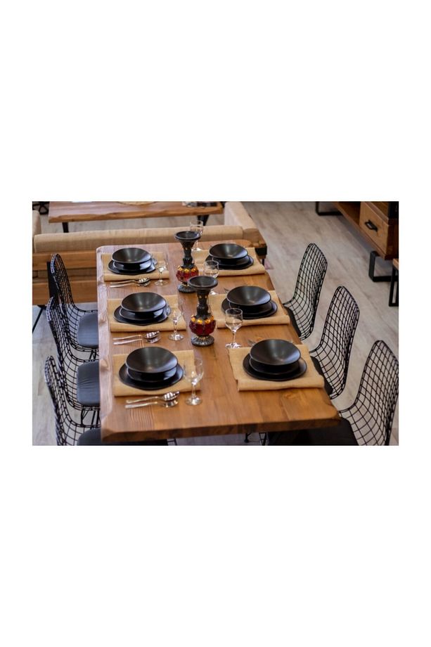 Ntconcept Masif Ağaç Yemek Masası - 85cm-200cm Masa - 8