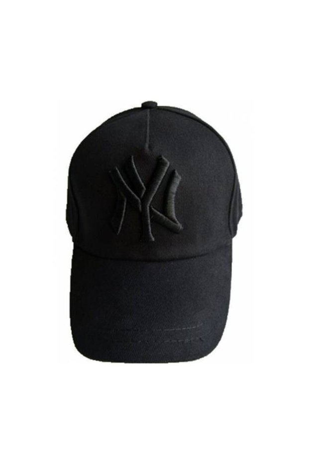 Unisex Black Hat with Black Embroidery on Black