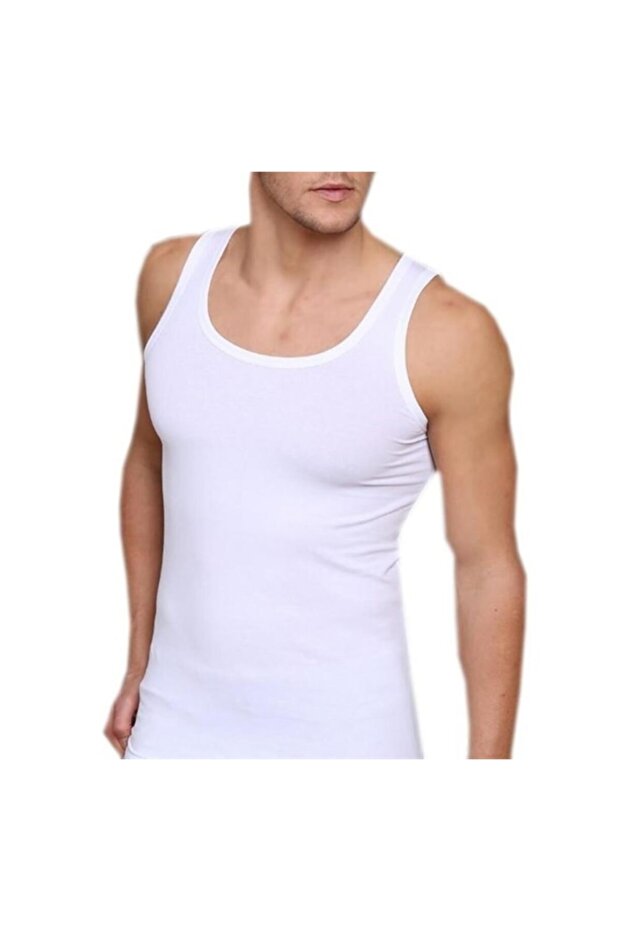 قميص داخلي رجالي باللون الأبيض