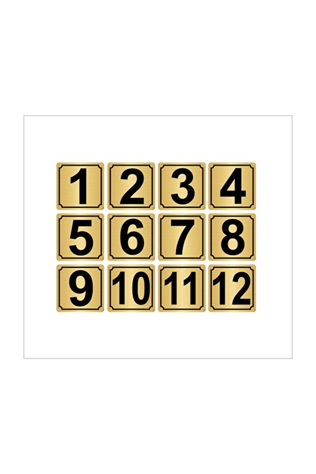 Gold Color Metal Door Table Cabinet Number 3.5 cm 3.5 cm 12 Pcs
