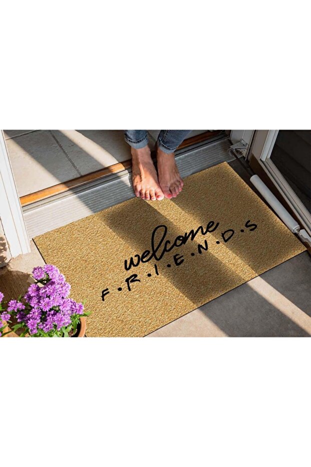 Welcome Friends Dekoratif Kapı Önü Paspası - 3