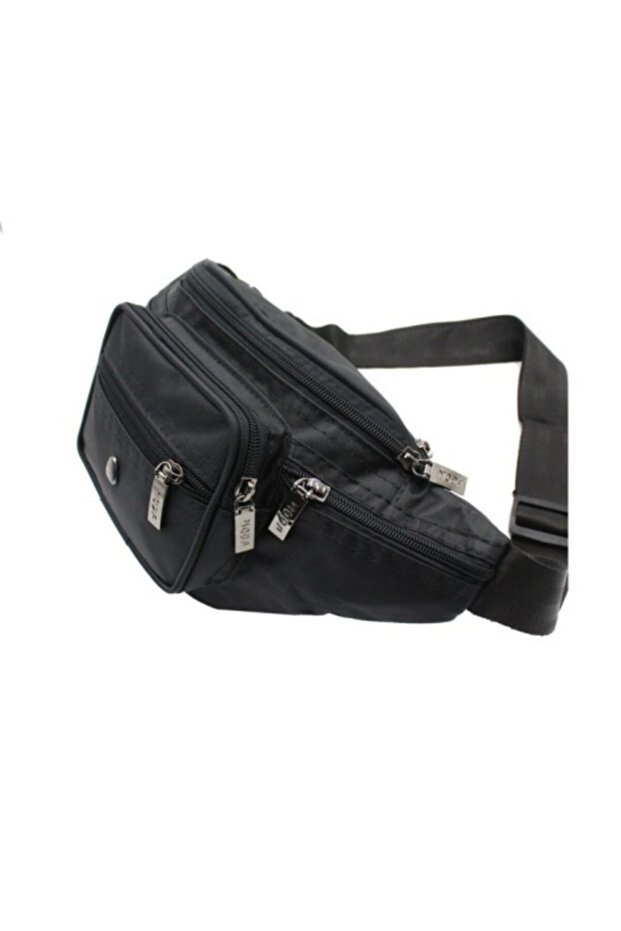 Fashion Waist Bag Multi-Pocket Waist Bag Waterproof Black