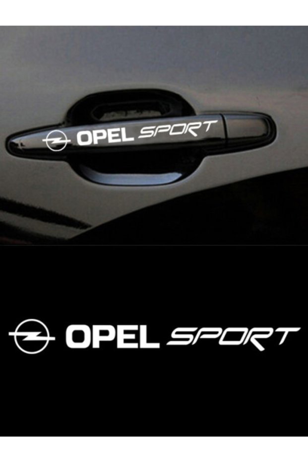 White Color 8 Pieces Opel Sport Door Handle and Wheel Auto Sticker, Car Sticker