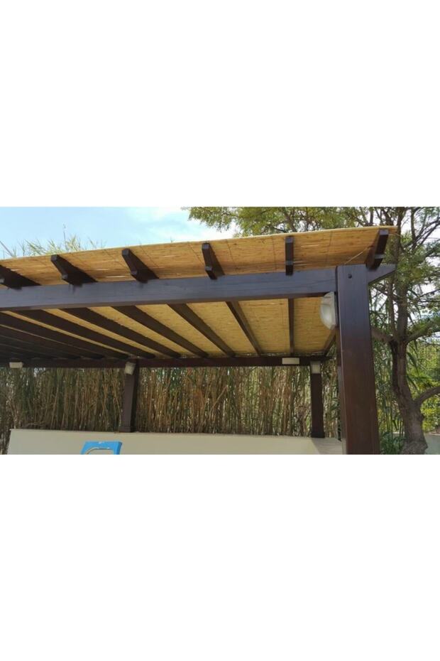 Kamış Çit Hasır Çit 1x4,5 M Gölgelik Dekoratif Doğal Çit Bahçe Çiti Rulo Çit Bambu Çit - 2