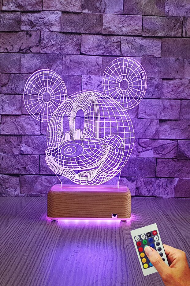Miki Mause Tasarımlı 3d Led Gece Lambası - 2