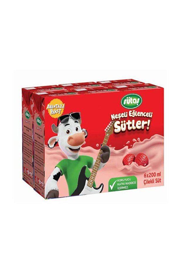 Çilek Aromalı Süt 180 ml - 1