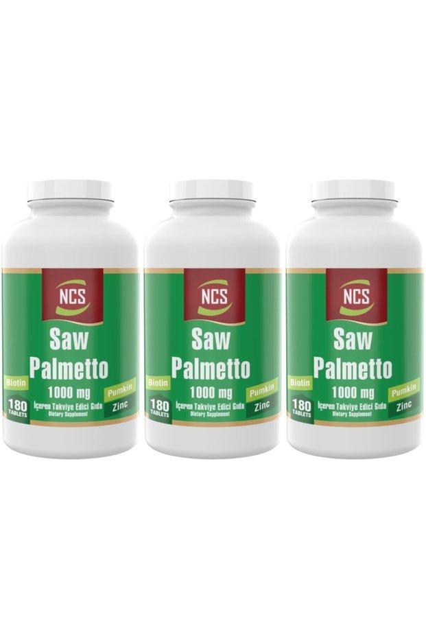 ® Saw Palmetto 1000 Mg 3 Box 540 Tablet Zinc Biotin Complex