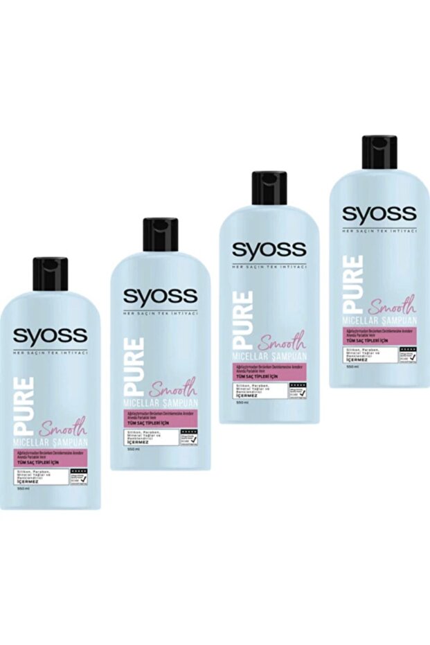 Pure Smooth Micellar Şampuan 550 ml X 4 Adet 8690572787468 - 1