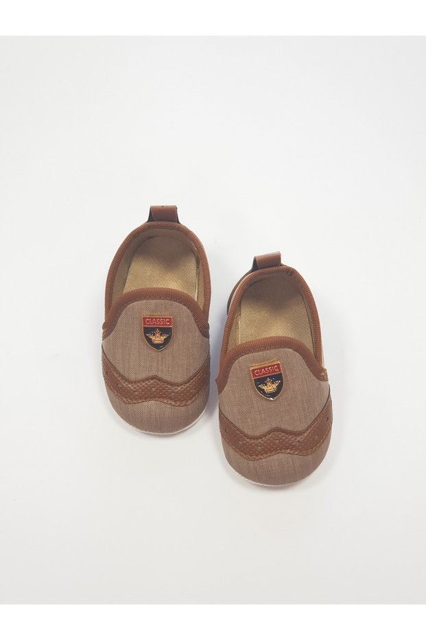 Baby Boy Brown Luxury First Step Booties