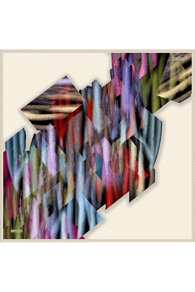 Women's Beige Silk Scarf 8339D (Twill)
