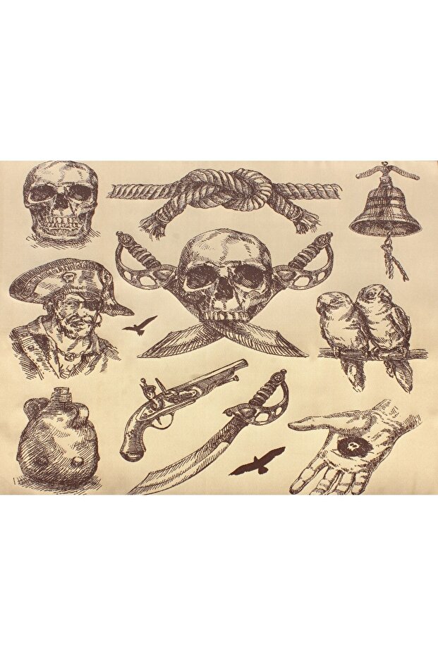 Retro Puf - Dokuma Kumaşlı (baskı Değildir) - Masif - 40cm X 40cm - Bej - 2