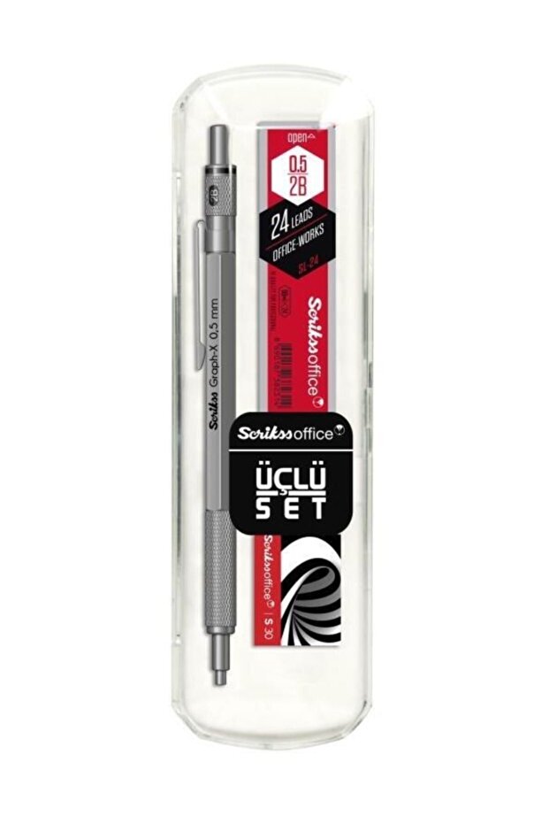 Graph-x Metal Versatil Pen 0.5 Mm Satin Gray Set of 3