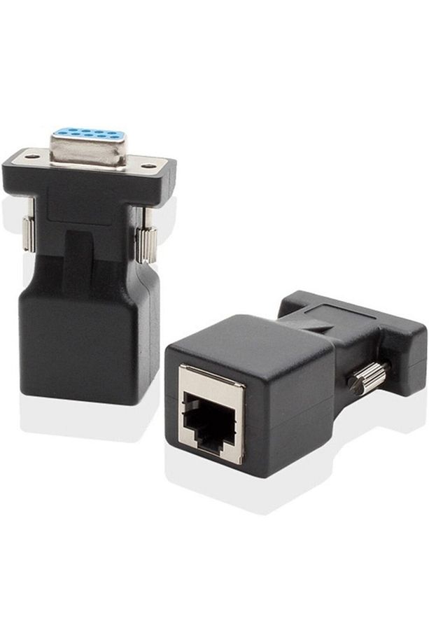 4349 Rs232 To Rj45 9 Pin Ethernet Adaptör Ekleme Ek Uzatıcı Extender Çevirici Dönüştürücü 30m - 1