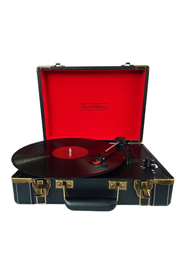 T317ub Pikap Plak Çalar - Siyah - Bluetooth, Şarjlı - 33, 45, 78 Devir - Universal Iğneli - 2