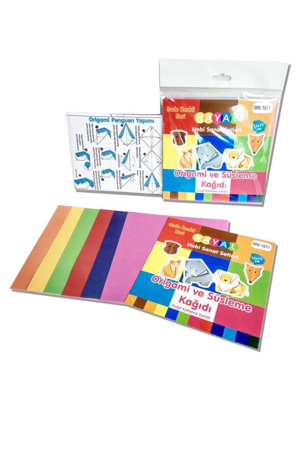 Sade Renkli Origami Seti