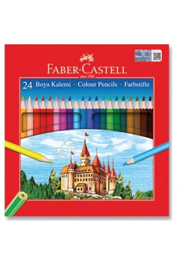 24 Colors Dry Paint Hexagonal Cardboard Box - 24 Pieces