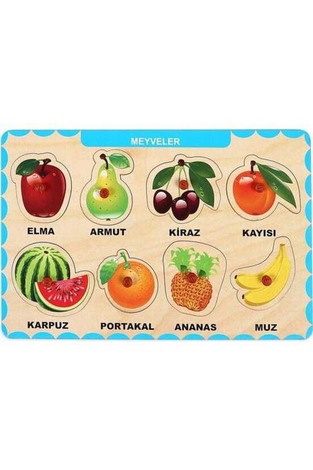 Ahşap Tutmalı Eğitici Yapboz Puzzle Seti 4 Adet - 4