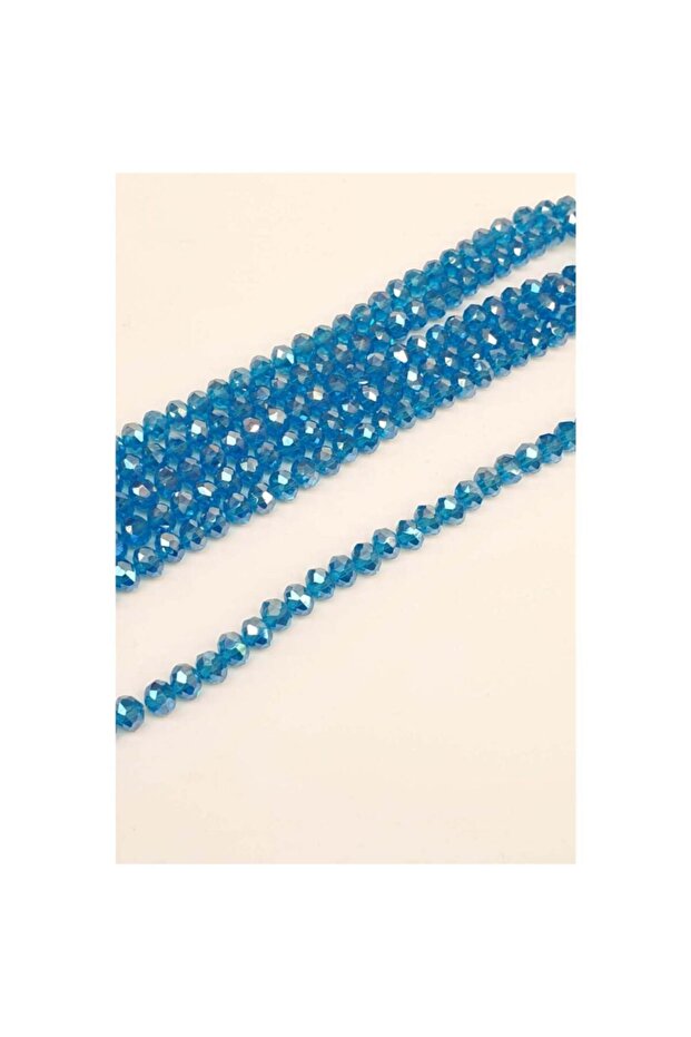 Blue Crystal Beads with Janjan 8 Mm-Krb-1031