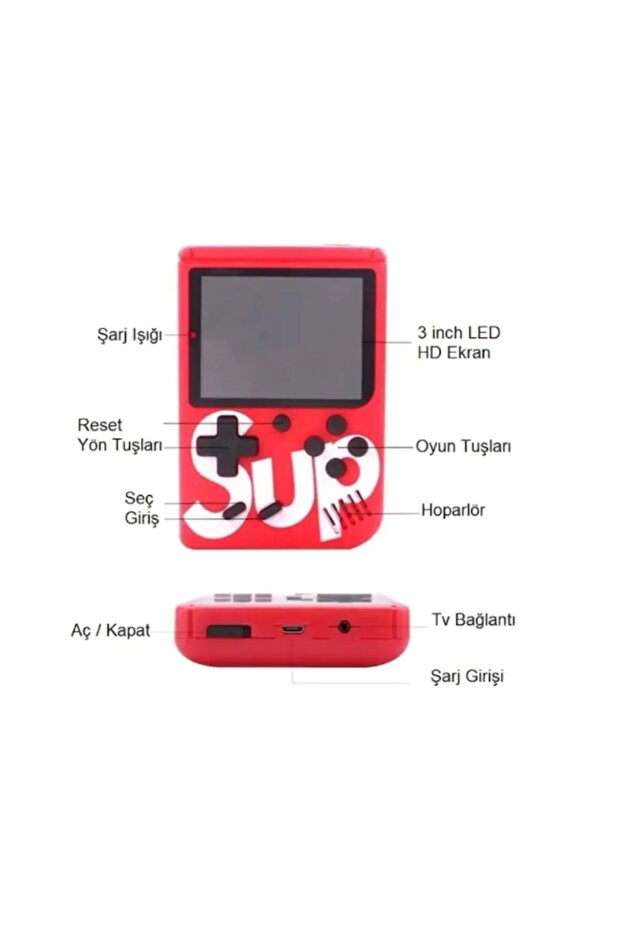 Gameboy Retro 2 Oyunculu Mini Atari 3 İnç - 4