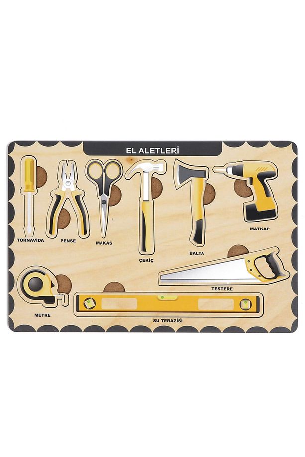 4 Adet Ahşap Bul Tak Eğitici Yapboz Puzzle Seti 1 - 4