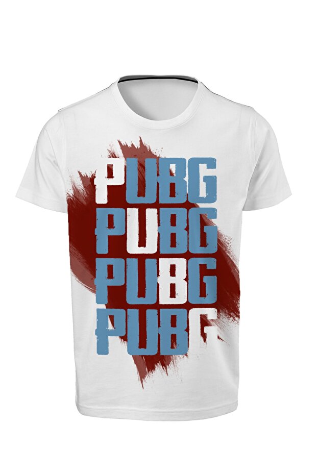 تي شيرت Pubg رقمي مطبوع باللون الأزرق الداكن للجنسين E-04