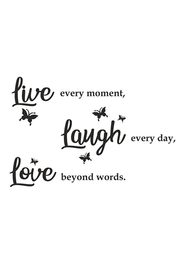 ملصق حائط مزخرف من Live Laugh Love